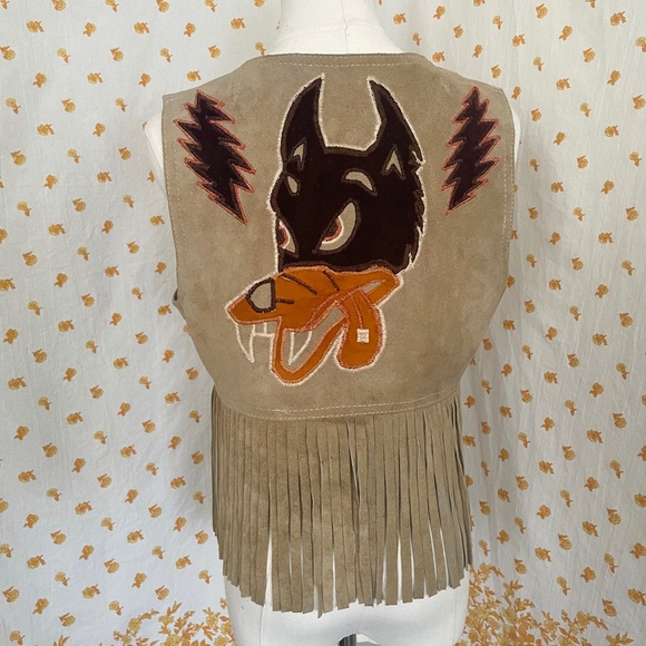 Handmade Jackets & Blazers - 70s Fringe Western Upcycled Dire Wolf Piece – One of a Kind Grateful Dead
